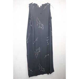 Vintage Valerie Stevens Petites Liquid Knit Sleeveless Maxi Dress-PL-Y2K-90's
